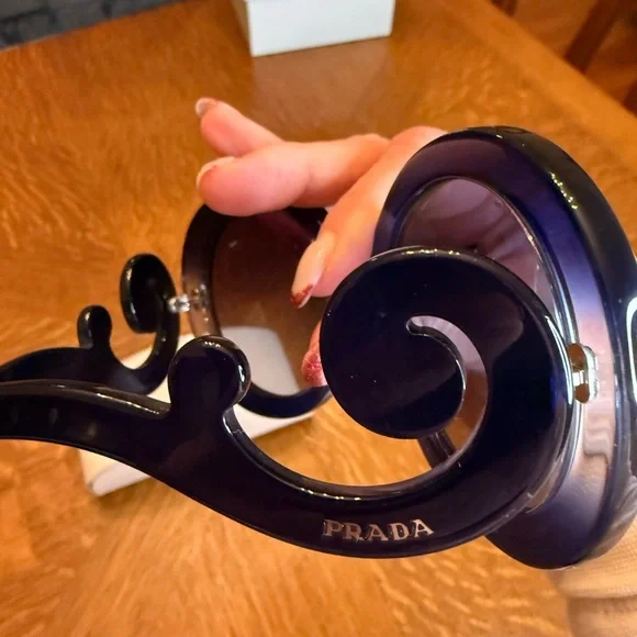 Prada Women's Dark Blue Sunglasses - Picture 3 of 7